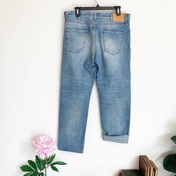 GUCCI embroidered butterfly jeans - Picture 2 of 8